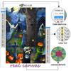 5D Diamond Painting Halloween Pumpkin And Witch Castle DIY Diamond Embroidery Rhinestone Home Decoration