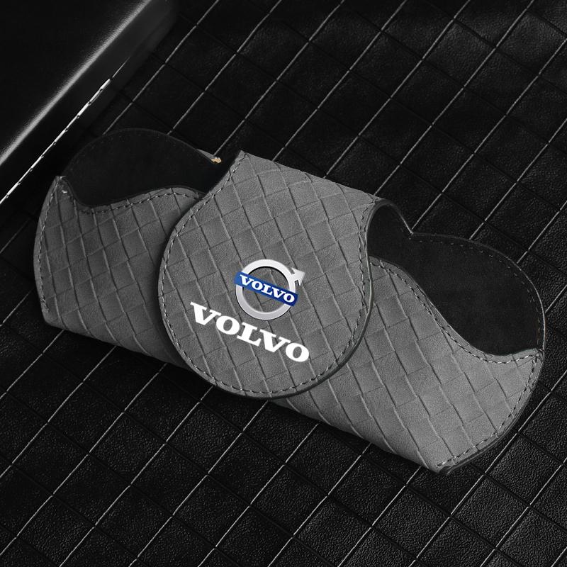 

Volvo Car Leather Sunshade Glasses Box Eyeglass Storage Holder For XC S60 V60 V70 XC90 V40 SC60 190h R S90 C30 V50 XC60 XC40 AWD сірий колір