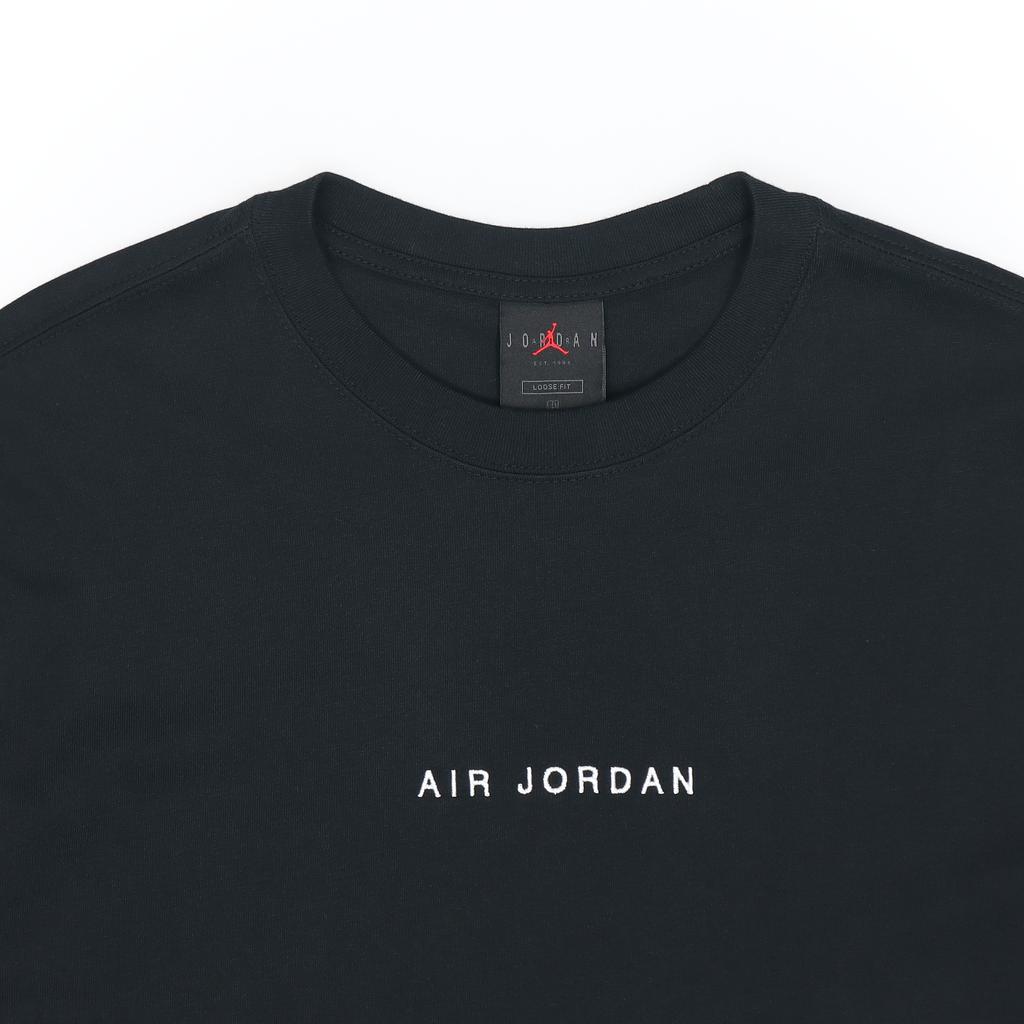 Air Jordan Logo Back Crew Neck Long Sleeve T-Shirt Men Tops Black DO2319-010