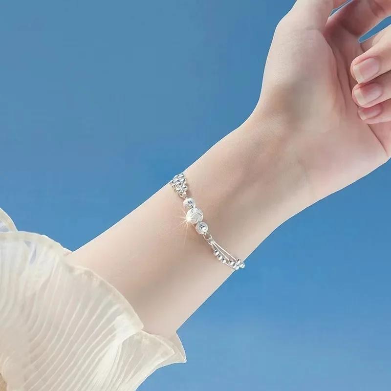 925 Stříbrné Krásné Hvězdy Náramky pro Ženy Korejský Módní Designér Luxusní Náramek s Přívěsky Party Svatební Šperky Dárek
