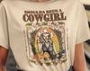 Shoulda Been A Cowgirl T-Shirt: Retro Western Graphic Tee