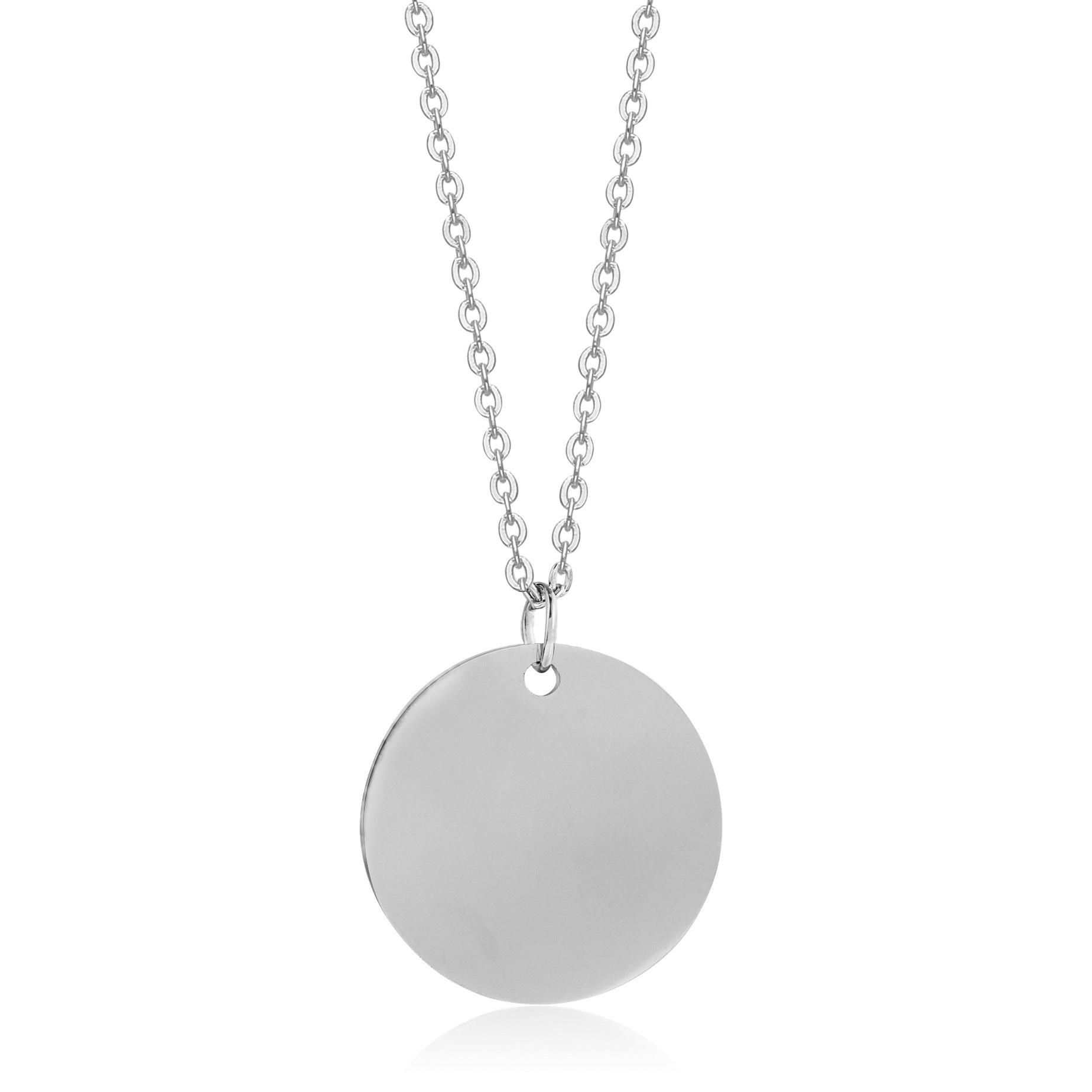 Stainless Steel Identity Tag Necklace - Anti-Lost for Men, Women, Elderly, and Children with Laser Engraved Logo