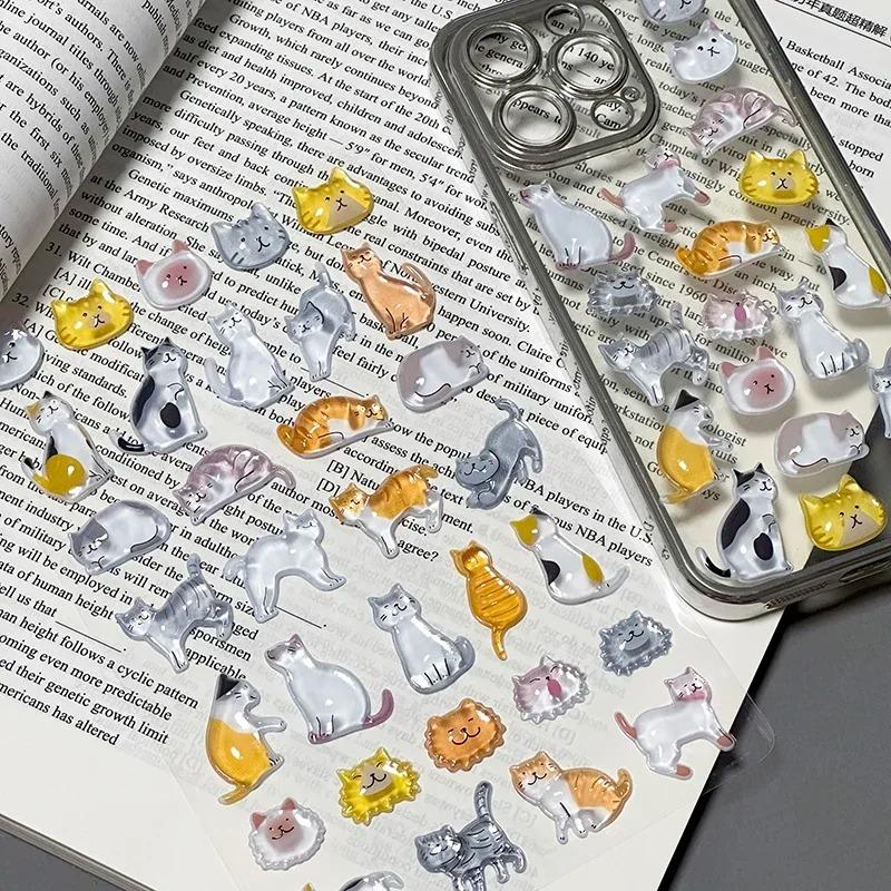 3D Decorative Sticker, 1 Piece, Cute Cartoon Anime Sticker, Adorable 3D Panda DIY Handmade Phone Decoration Sticker, Animated