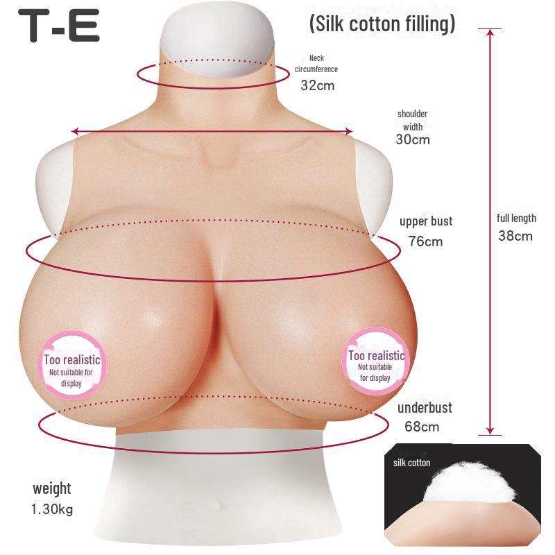 Jiuai silikonové prsní vložky Transvestite – realistické a tenké vylepšené cross-dressing