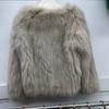 Real Fox Fur Woven Fashion Coat for Women Short Style Long Front and Short Back V-neck Fur Double-sided Young Top