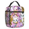 Custom Gatomon Thermal Insulated Lunch Bag Women Men Adventure Anime Portable Lunch Tote for School Storage Food Box