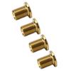 4pcs Bike Chainring Screw Gold Metal CNC Processed Anti Loosening Road Bike Chainwheel Screw for