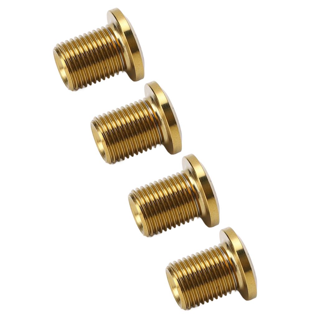 4pcs Bike Chainring Screw Gold Metal CNC Processed Anti Loosening Road Bike Chainwheel Screw for