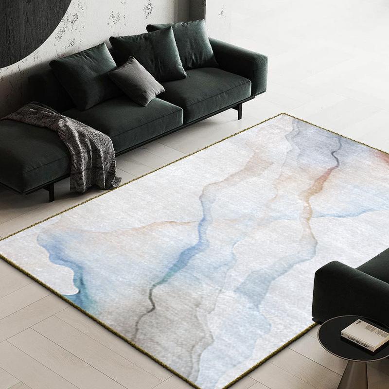 Solid Color Abstract Carpet Living Room Tea Table Mat Modern Simple Bedroom Splicing Carpet