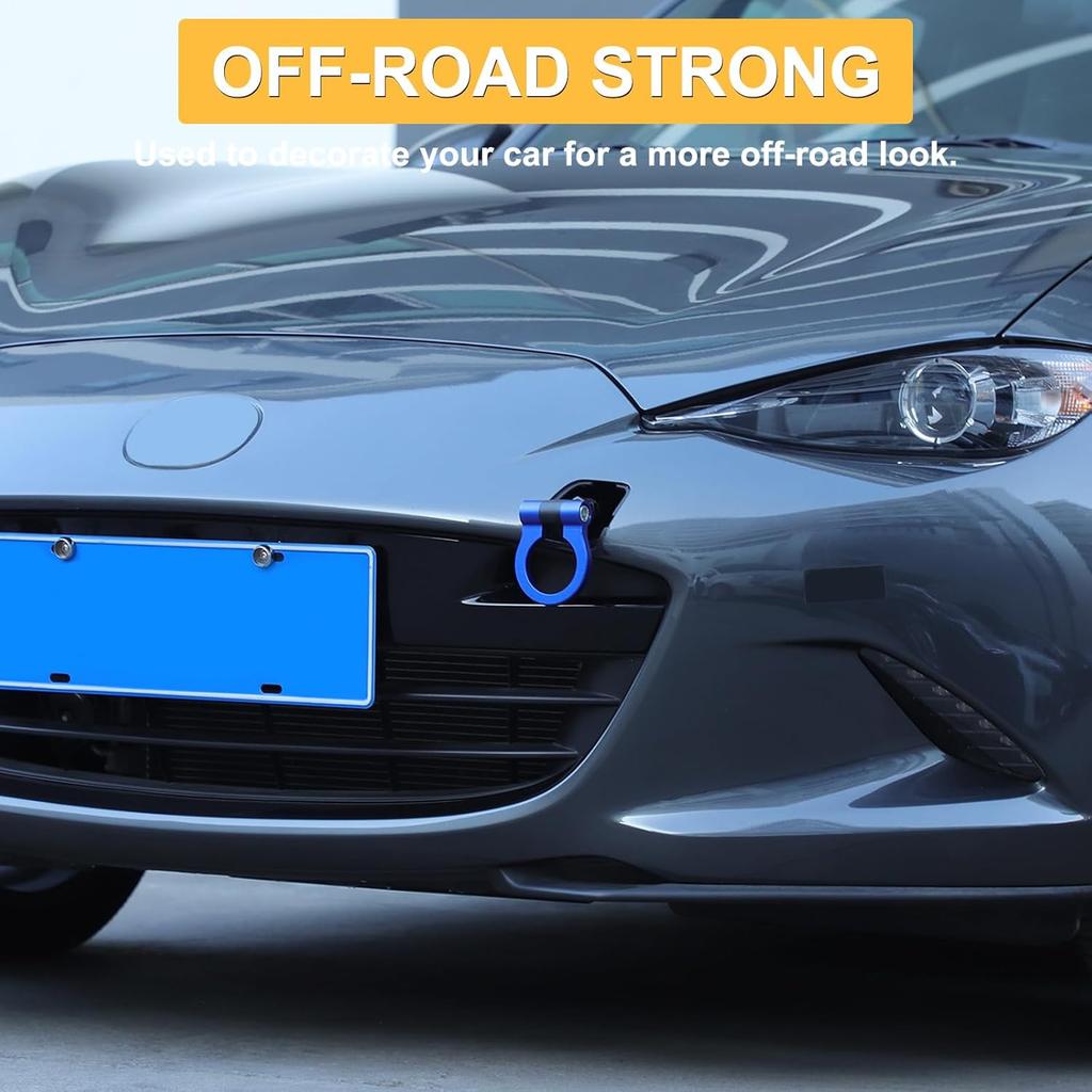 CHEAYAR Track Racing Style Car Front Bumper Tow Hook Compatible with Mazda MX-5 Miata 2016-2024 2025, Car Refitted Front Rear Bumper Trailer Ring Eye