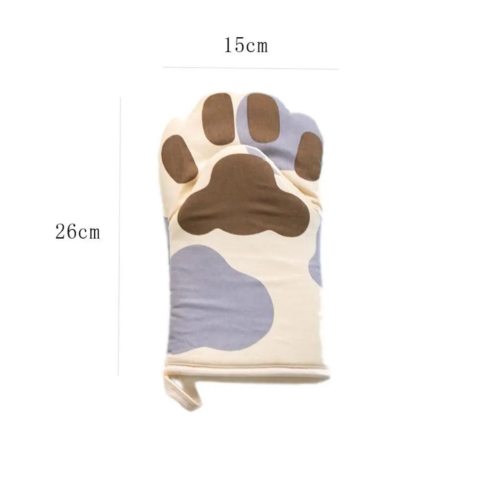 Cute Cat Paws Oven Mitts Cat Claw Baking Oven Gloves Anti-scald Microwave Insulated Gloves