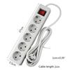 2-Pin Mehrfachsteckdose EU-Standard Deutscher Typ Adapter 3/4/5-fach Wandsteckdosen-Verlängerung Mehrfachsteckdose für den Familiengebrauch