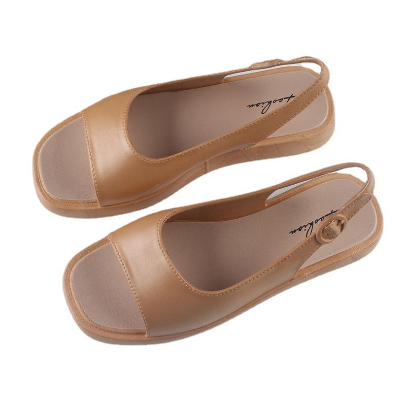 Yuzhihao Women's Fashion Square Toe Open-Toe Sandals with Back Strap