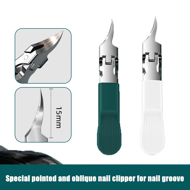 Super Slanted Pointed Fine Nail Clippers Anti-Splash Thick Nail Clipper Paronychia Clippers For Ingrown Toenails Trimmer