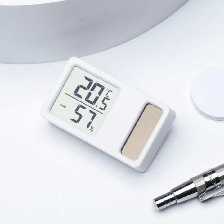 Solar Powered Small Size Hygrometer Thermometers Desktop Digital Temperature Humidity Measurement Meter Gauge for Home