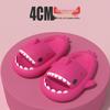 Thick-Sole Shark Slippers: Funny Poop-Stepping Design for Men & Women, Indoor/Outdoor Cartoon-Style.
