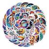50 Cartoon Astronaut Doodle Stickers Suitcase Skateboard Water Cup Decorative Stickers Waterproof Creative Stationery Stickers