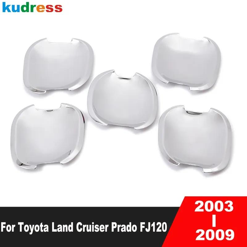 

Side Door Handle Bowl Cover Trim For Toyota Land Cruiser Prado FJ120 2003 2004 2005 2006 2007 2008 2009 Steel Car Accessories