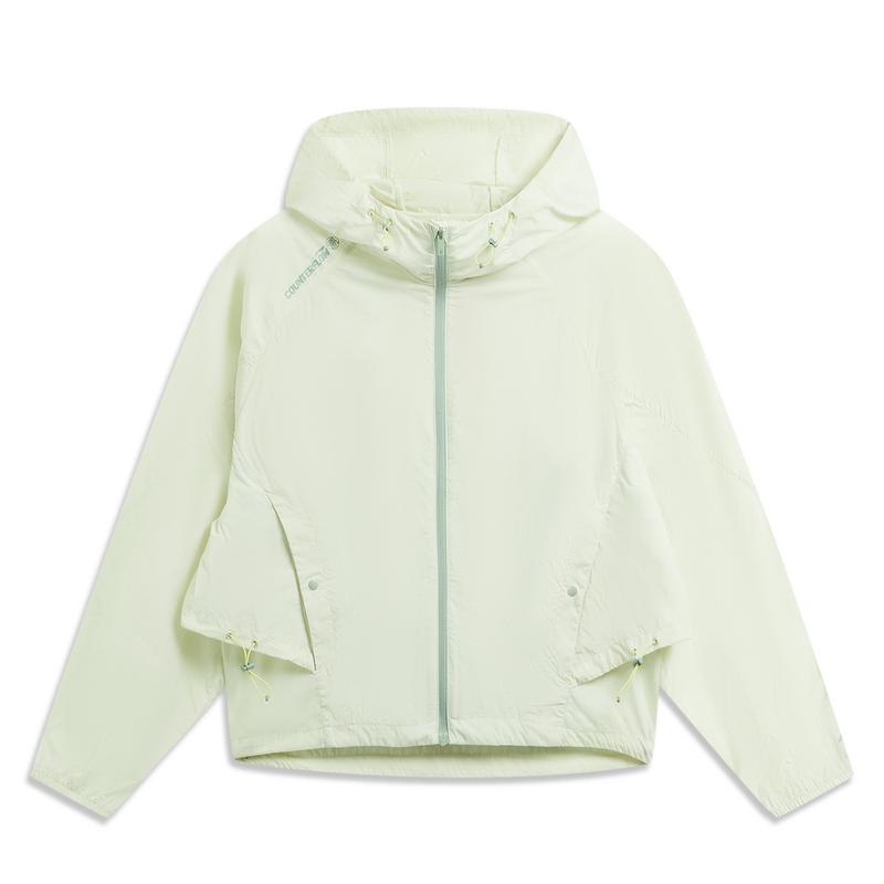 

Li Ning Outdoor CF Водонепроницаемая Легкая Охлаждающая Защита от Солнца UPF 50+ Куртка Женские куртки Белый Зеленый AFDW208-3 L