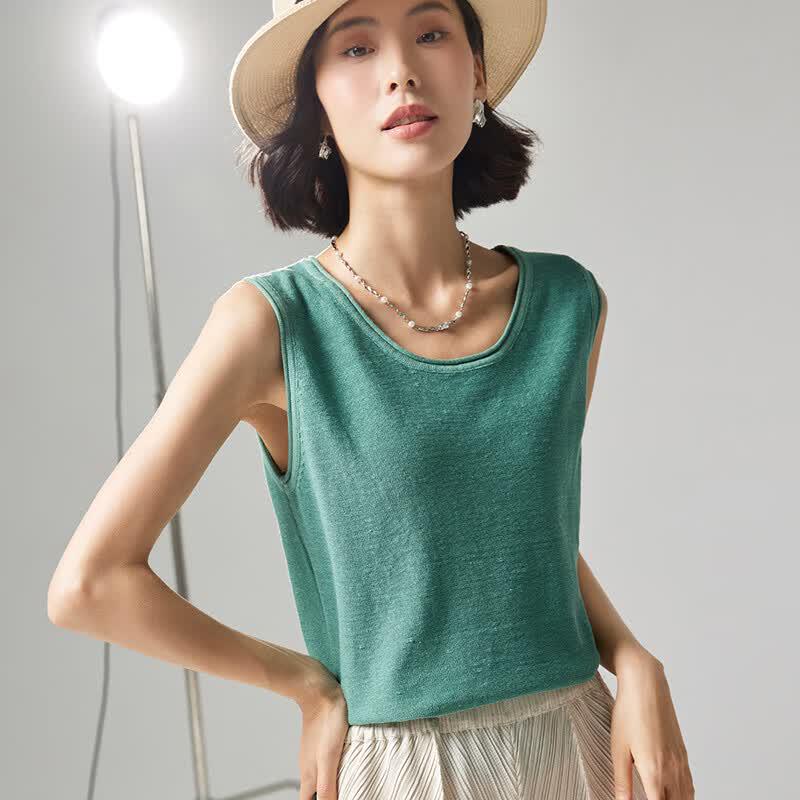 Women's Dream Linen Sleeveless Vest