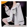 Navava Men Nc127 Line Point Thin Loose Fit Long Sleeve Hoodie Jacket