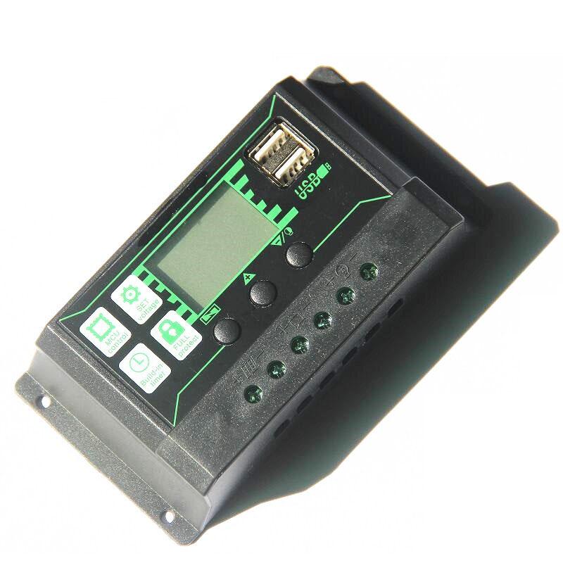 10A-100A PWM Solar Controller with Dual USB Output Solar Charger Controller