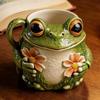 Taza de Cerámica con Forma de Rana y Pequeñas Flores Textura Suave Taza de Café Té para Alegría Matutina Taza con Personaje Acogedor del Bosque Regalo para Amantes de los Animales