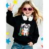 European sizes Cute Print Pattern 0-3 Years Old  Kid Comfortable Spring Thin Round Neck Sweatshirt Suitable for Outdoor Wear