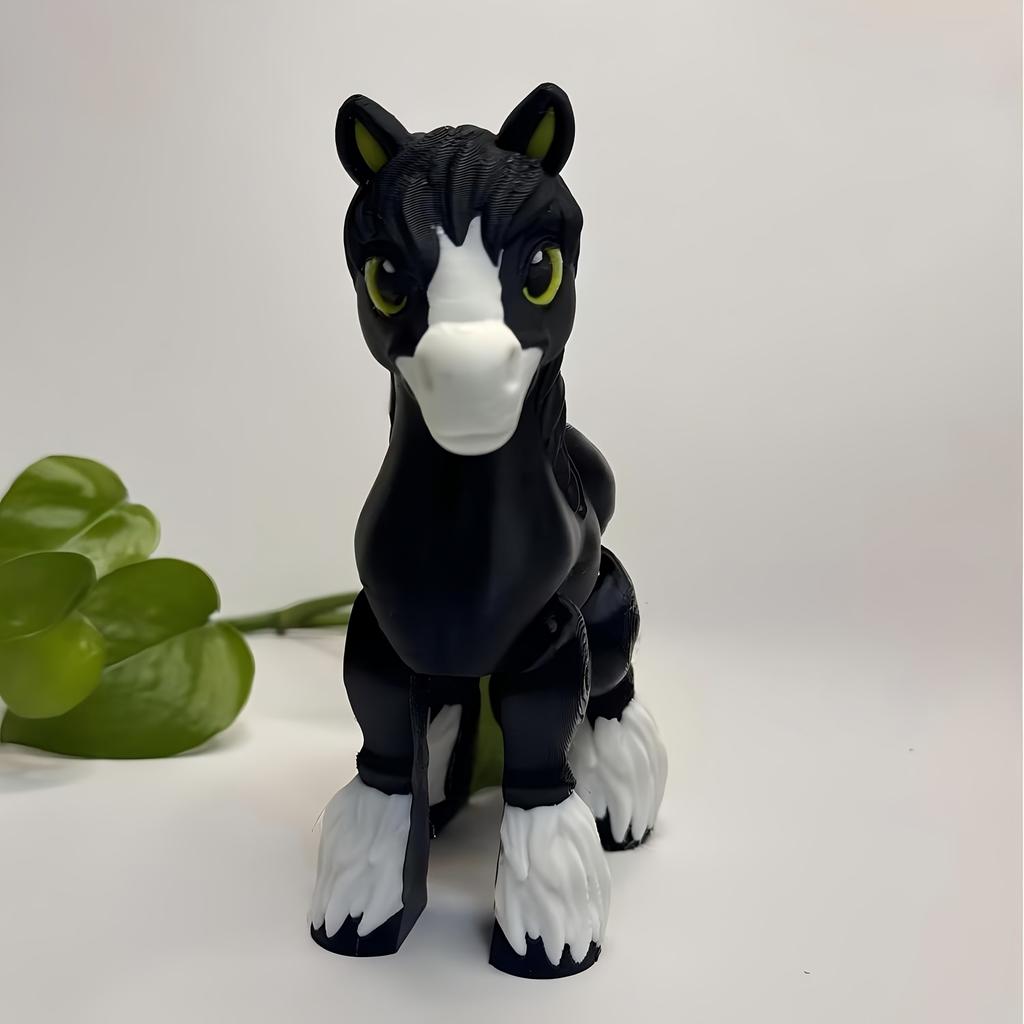 3D Printed Horse Pony Model Flexible Animals Toy Statue Movable Joints Home Office Decor Fidget Toys Stress Relief Animal Toys