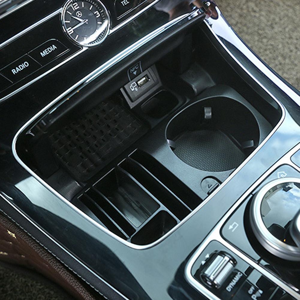 Car Central Control Water Cup Holder Storage Box Phone Holder for GLC Class W205 X253 W213 2015-2021
