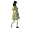 Summer 2023 Korean-Style Maternity Patchwork Dress – Loose Fit, Fresh, Sweet, and Fairy-Themed with Short Sleeves.