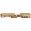Outdoor Sofa Set with Cushions 9 Pcs Natural and Beige