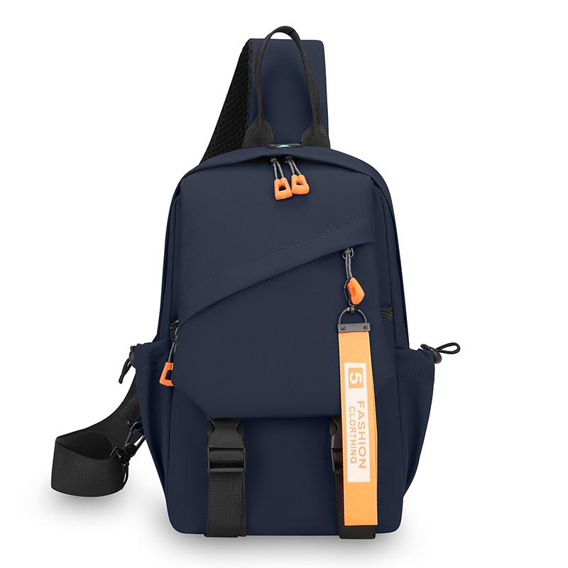 

Водонепроникна нейлонова нагрудна сумка - Чоловічий кросбоді слінг-рюкзак, Компактна наплічна сумка-месенджер, Рюкзак для подорожей та піших прогулянок на природі синій