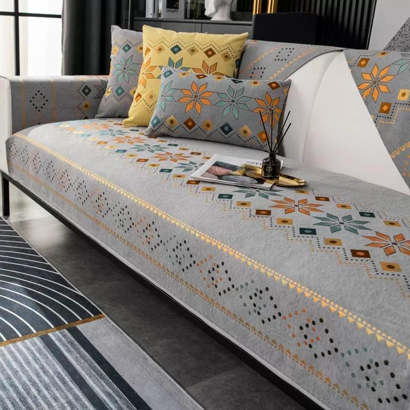 

Подушка для дивана, четыре сезона, обычные ткани для гостиной, простой современный зимний кожаный чехол для подушки, полотенце 90*240cm