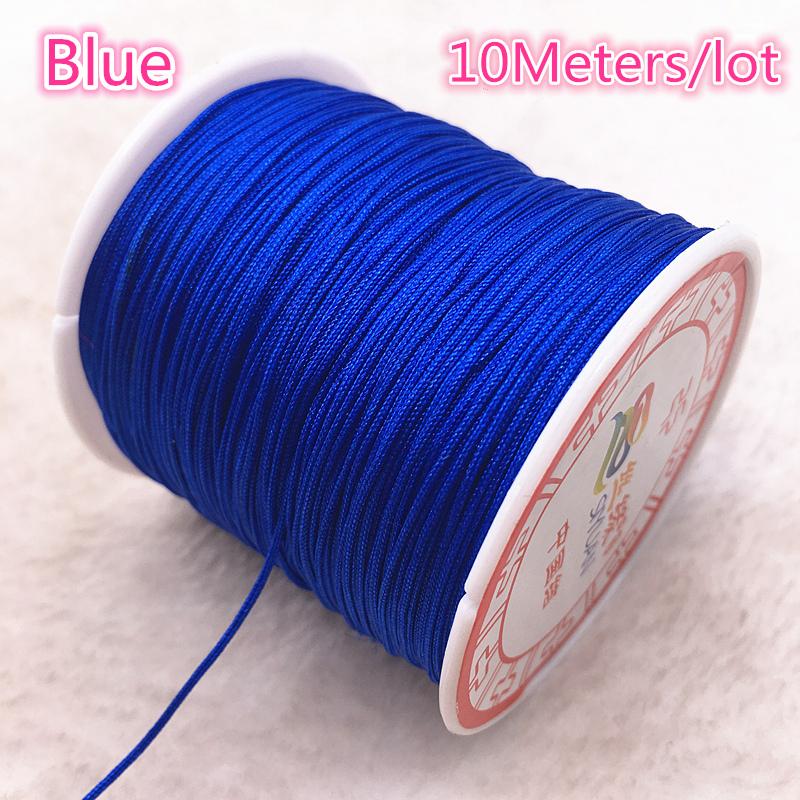 10Meters/lot 0.8/1.0mm Nylon Cord Thread Chinese Knot Macrame Cord Bracelet Braided String DIY Tassels Beading String Thread