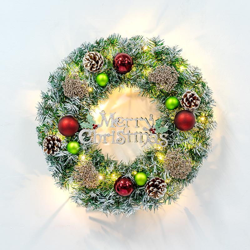 Festive Wreath: 40/50/60cm Artificial Christmas Decorations for Windows, Doors, and Trees