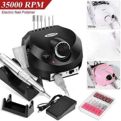 35000RPM Electric Nail Drill Machine Manicure Pedicure Professional Nail Lathe Low Noise Cutters Nail File Kit