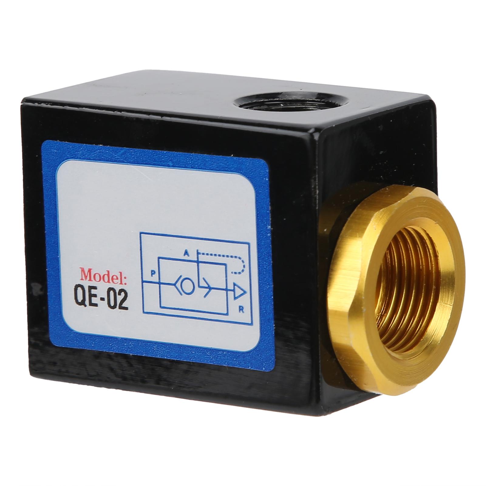 

QE‑02 Quick Exhaust Valve Aluminium Alloy Pneumatic Component Universal for G1 4 Pipe Diameter