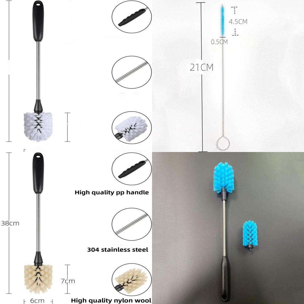 Multipurpose Drinking Cup Brush With Plastic Handle And Nylon Bristles For Daily Use
