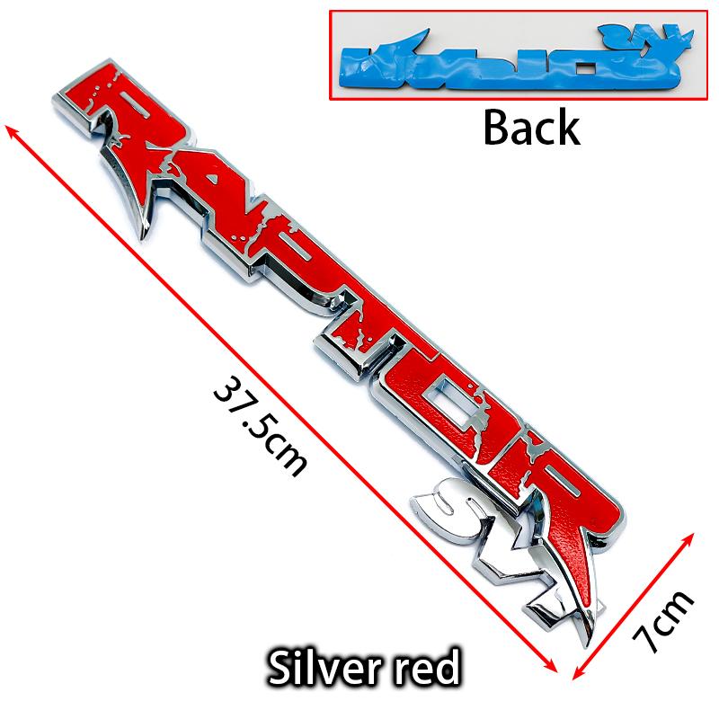 3D ABS Exterior Rear Trunk Fender Badge Emblem For Ford Raptor SVT F150 Ranger Focus Mondeo Fusion Ecosport Tuning Accessories