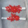 Sexy Fashion Lingerie Wedding Garter Belt Bride Cosplay Party Accessories Bowknot Flower Lace Elastic Leg Ring Bridal Leg Garter