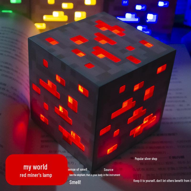 Diamond Ore Lamp - Color-Changing Minecraft Torch & Potion Bottle Night Light Gift