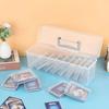 Sumnacon Card Storage Case, Trading Card Case, Large Capacity Card Organizer with Handle, Portable Storage Case with 13 Small Card Boxes, PP, White