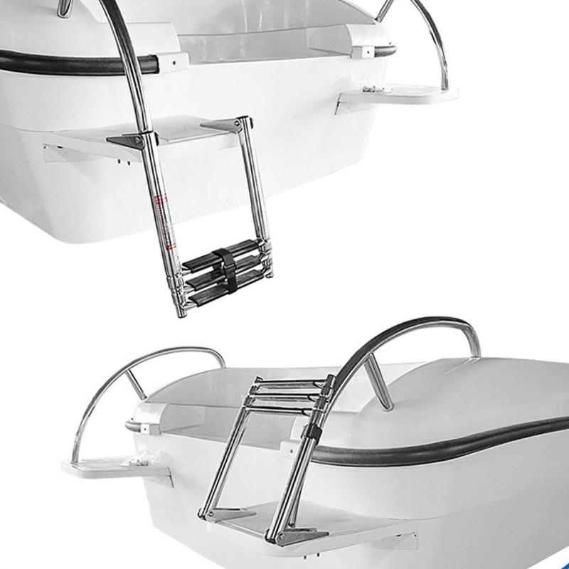 Quick Installation Telescopic Ladder Offering Stainless Steel Construction And Anti Slip Features For Marine Boarding And Swimming Use