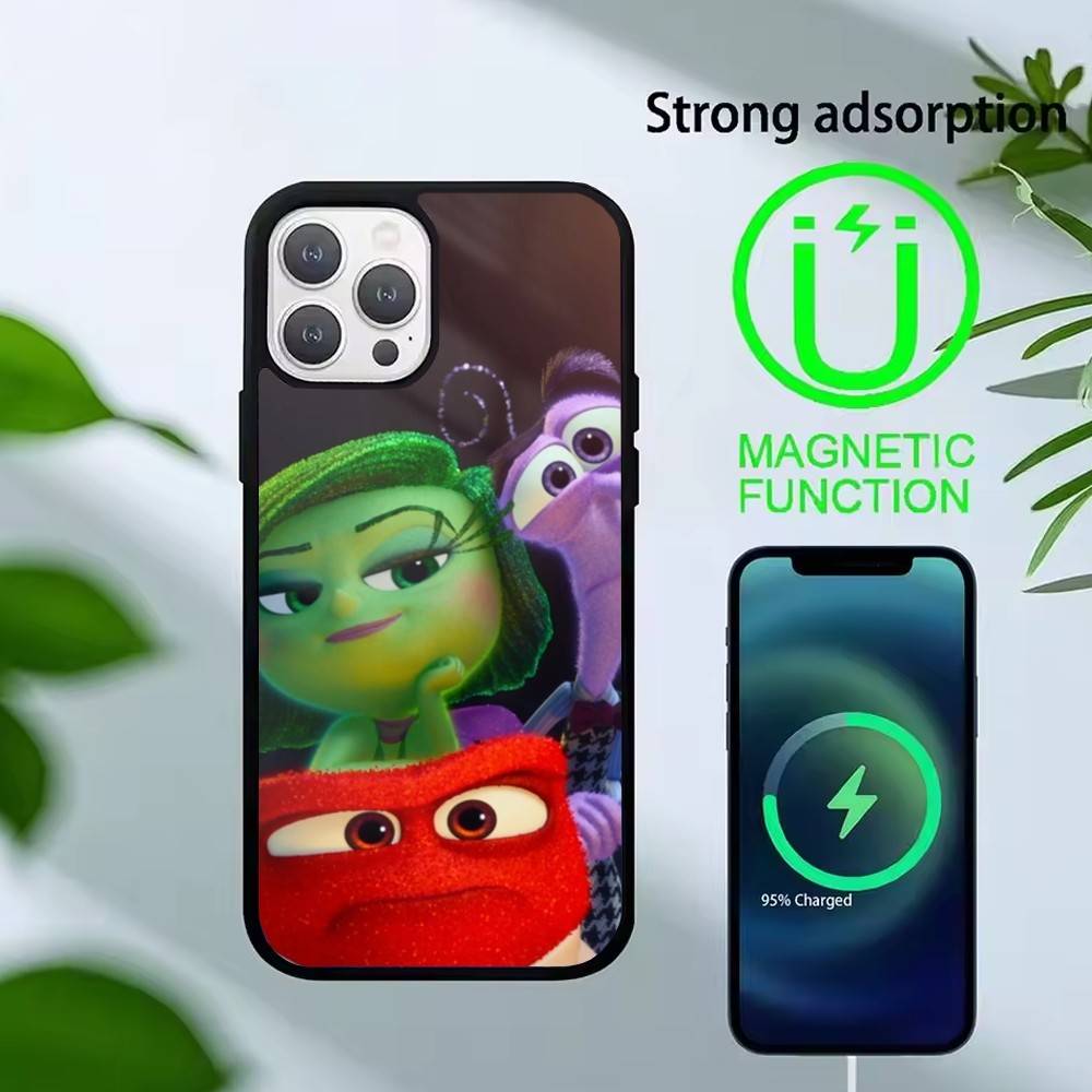 A-Adventure Anime Inside Out Phone Case For iPhone 14,16,15,13,17,12,Plus,Pro,Max Magnetic For Magsafe Frosted Cover
