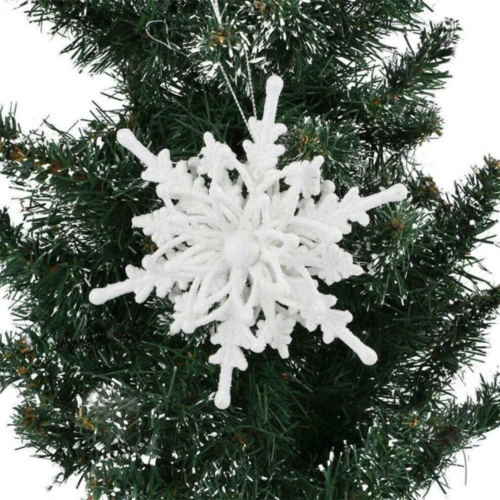 Acrylic 3D Snowflake Decoration Ice White Snowflake Tree Decoration  Christmas Tree