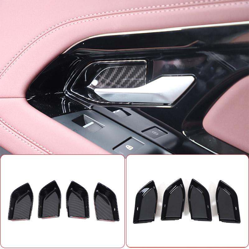 For Range Rover Evoque 2020-2026 ABS Carbon Fiber Car Door Inner Handle Bowl Decorative Stickers Car Interior Accessories