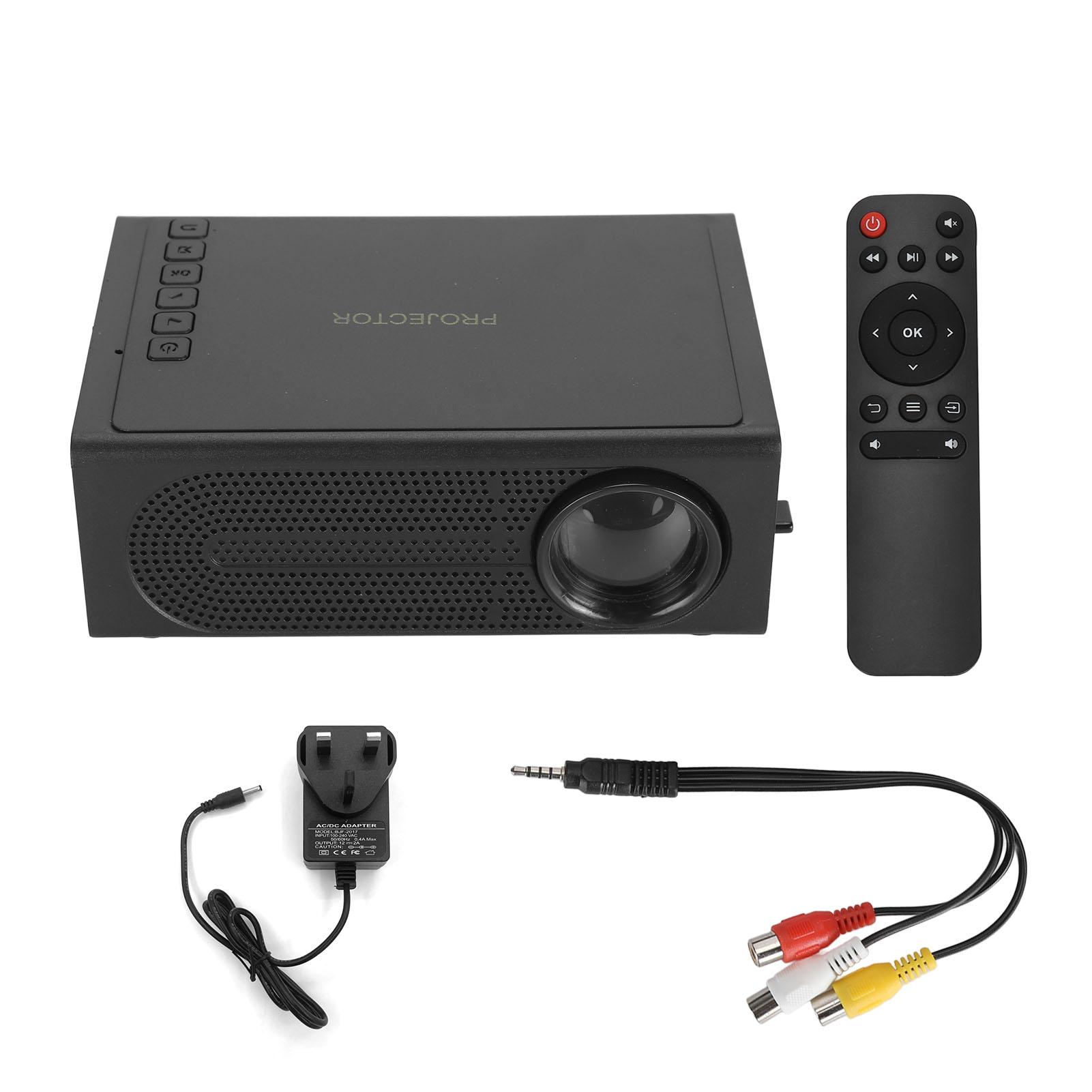 

Mini Projector 1920x1080P Full HD Portable LED Projector for Home Camping Camera Game Children Gift UK Plug