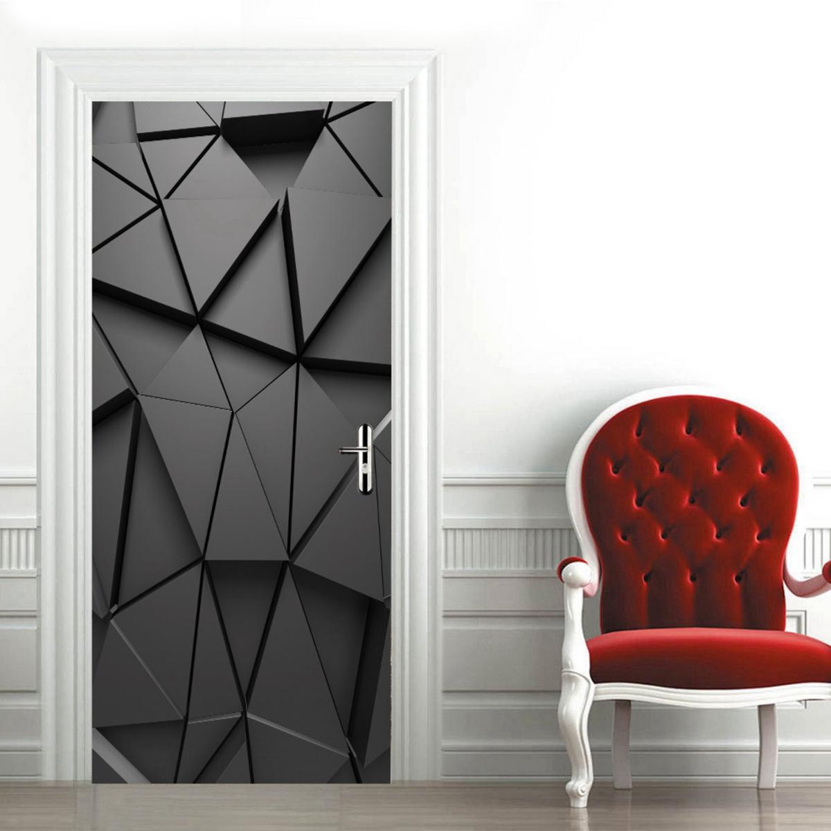 77*200 см ПВХ Наклейка на дверь Геометрическая Декоративная наклейка