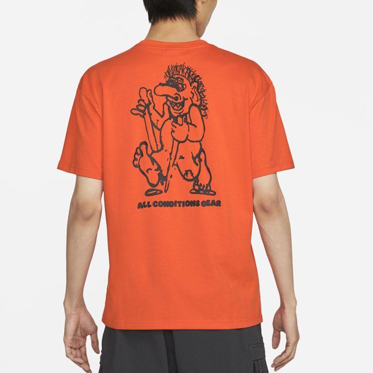 Nike ACG T Shirts Men's Rush Orange Crew Neck Moderate Other DJ5808-817